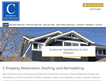 Tablet Screenshot of cpropertyrestoration.com